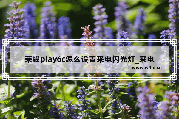 荣耀play6c怎么设置来电闪光灯_来电闪光灯在哪里