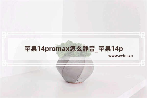 苹果14promax怎么静音_苹果14promax如何静音