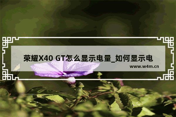 荣耀X40 GT怎么显示电量_如何显示电量