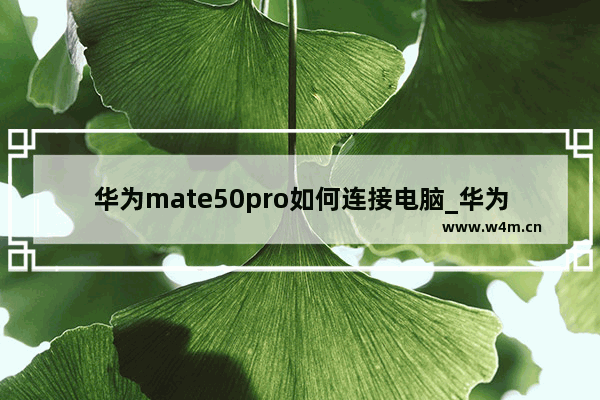 华为mate50pro如何连接电脑_华为mate50pro怎么连接电脑