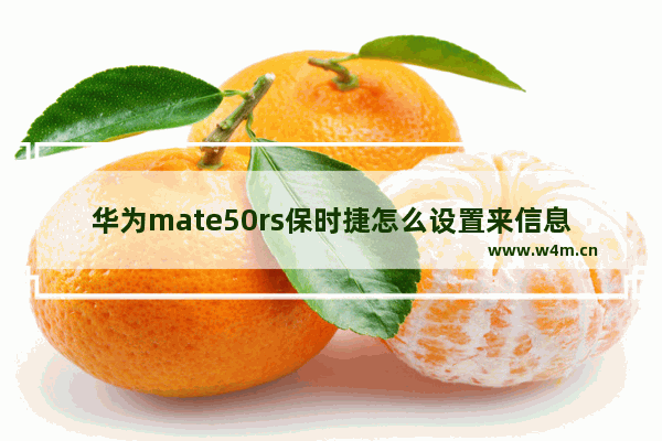 华为mate50rs保时捷怎么设置来信息亮屏_华为mate50rs保时捷如何设置通知亮屏