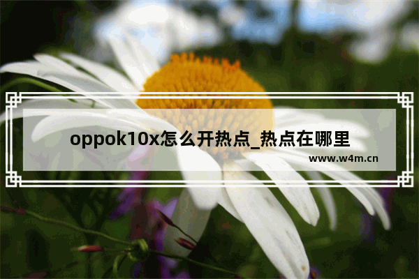 oppok10x怎么开热点_热点在哪里