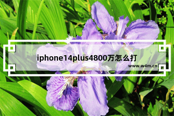 iphone14plus4800万怎么打开_4800万像素怎么调