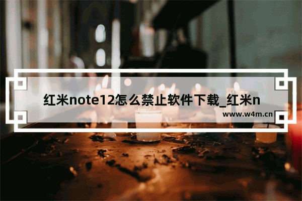 红米note12怎么禁止软件下载_红米note12怎么禁止下载应用