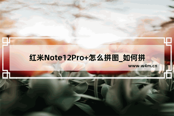 红米Note12Pro+怎么拼图_如何拼图