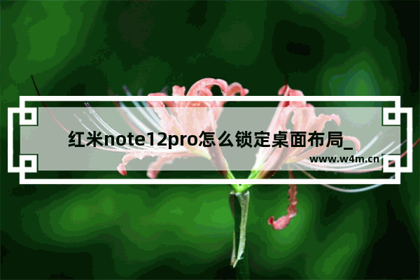 红米note12pro怎么锁定桌面布局_如何锁定桌面布局