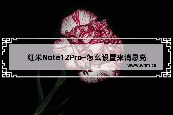 红米Note12Pro+怎么设置来消息亮屏_如何设置来消息亮屏