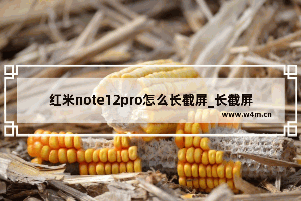 红米note12pro怎么长截屏_长截屏教程