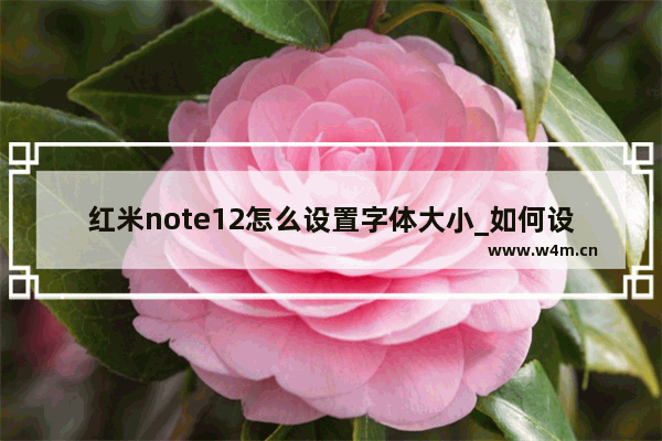 红米note12怎么设置字体大小_如何设置字体大小