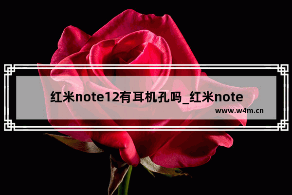 红米note12有耳机孔吗_红米note12有耳机孔在哪