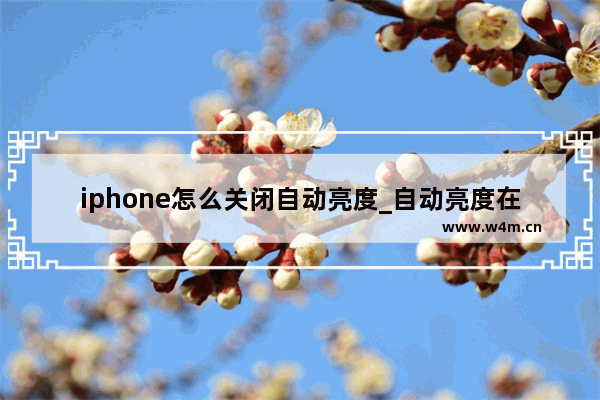 iphone怎么关闭自动亮度_自动亮度在哪取消