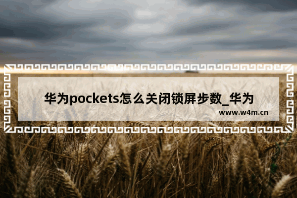 华为pockets怎么关闭锁屏步数_华为pockets如何关闭锁屏步数