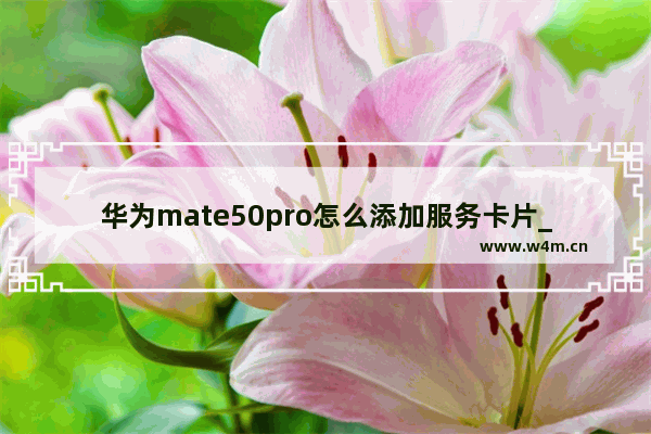 华为mate50pro怎么添加服务卡片_华为mate50pro如何添加服务卡片