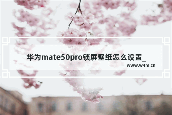 华为mate50pro锁屏壁纸怎么设置_华为mate50pro锁屏壁纸如何设置