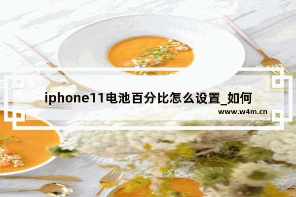 iphone11电池百分比怎么设置_如何设置