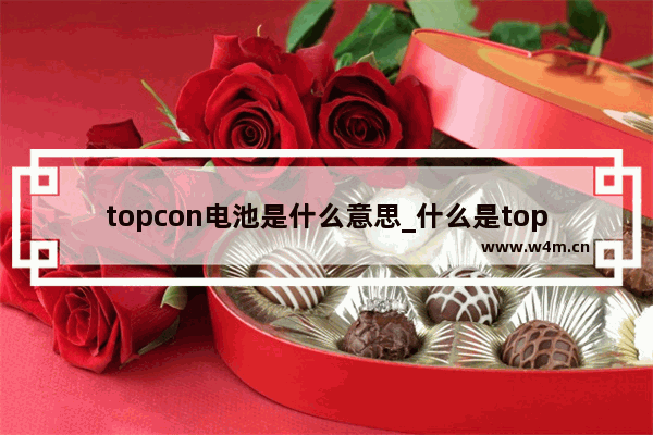 topcon电池是什么意思_什么是topcon电池