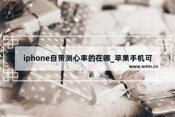 iphone自带测心率的在哪_苹果手机可以测心率吗