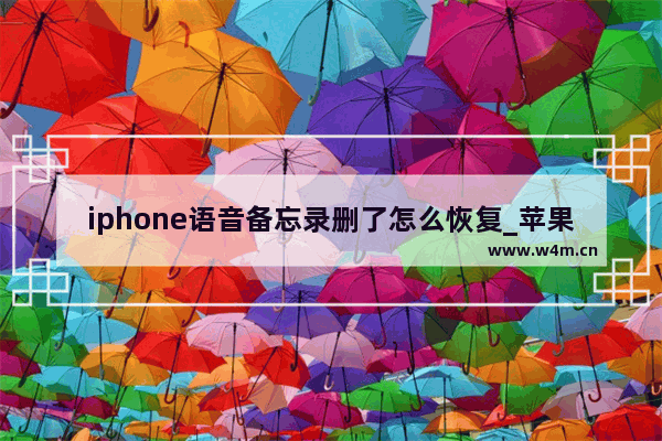 iphone语音备忘录删了怎么恢复_苹果语音备忘录误删了怎么恢复