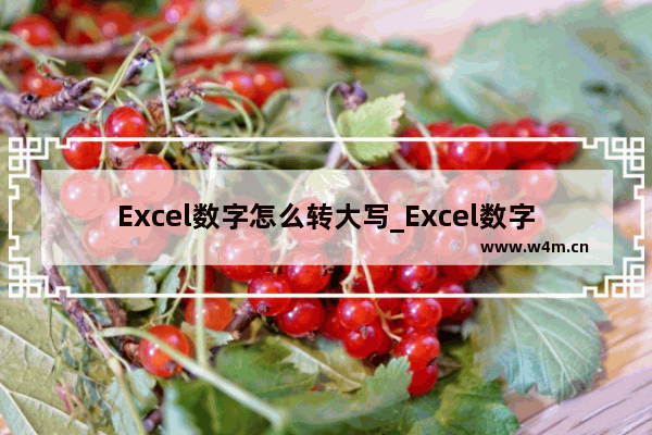 Excel数字怎么转大写_Excel数字如何转大写