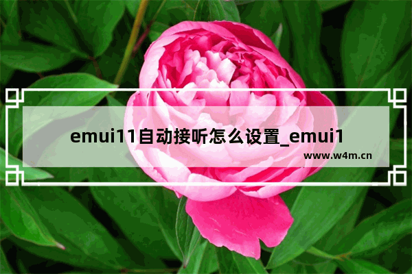 emui11自动接听怎么设置_emui11自动接听在哪