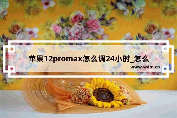 苹果12promax怎么调24小时_怎么设置24小时