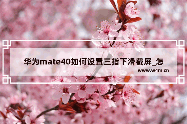 华为mate40如何设置三指下滑截屏_怎么设置三指下滑截屏