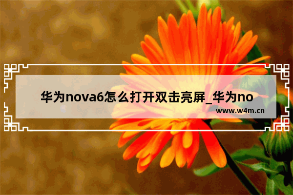 华为nova6怎么打开双击亮屏_华为nova6如何双击亮屏