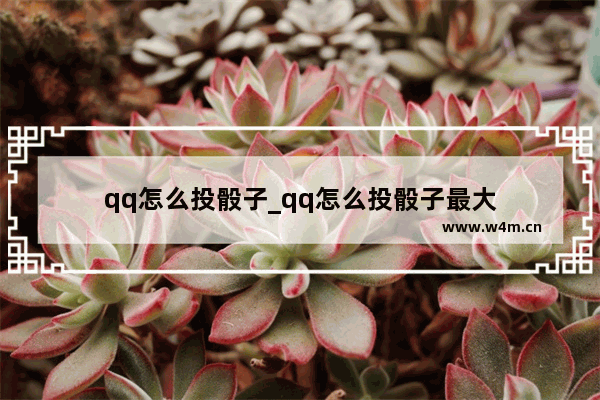 qq怎么投骰子_qq怎么投骰子最大