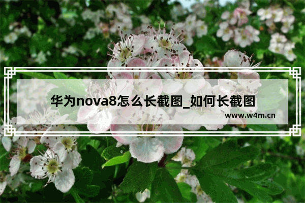 华为nova8怎么长截图_如何长截图