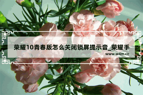 荣耀10青春版怎么关闭锁屏提示音_荣耀手机锁屏提示音怎么开启