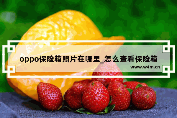 oppo保险箱照片在哪里_怎么查看保险箱照片