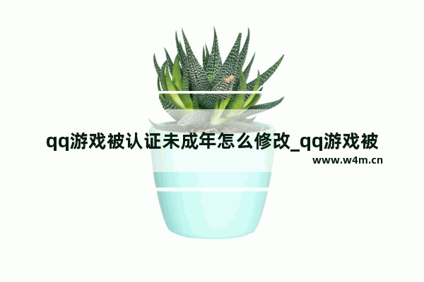 qq游戏被认证未成年怎么修改_qq游戏被认证未成年怎么修改实名信息