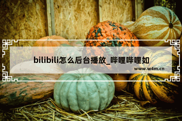 bilibili怎么后台播放_哔哩哔哩如何后台播放