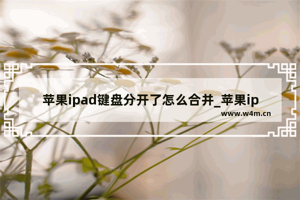 苹果ipad键盘分开了怎么合并_苹果ipad键盘分成两块怎么办