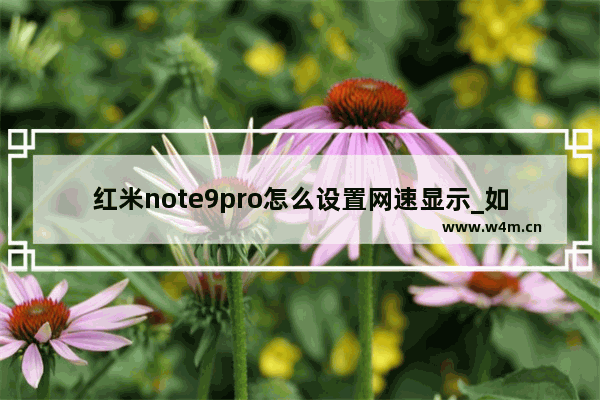 红米note9pro怎么设置网速显示_如何设置网速显示