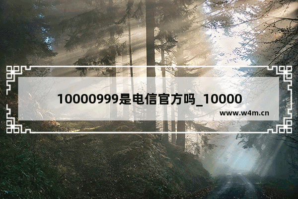 10000999是电信官方吗_10000999是电信什么号码