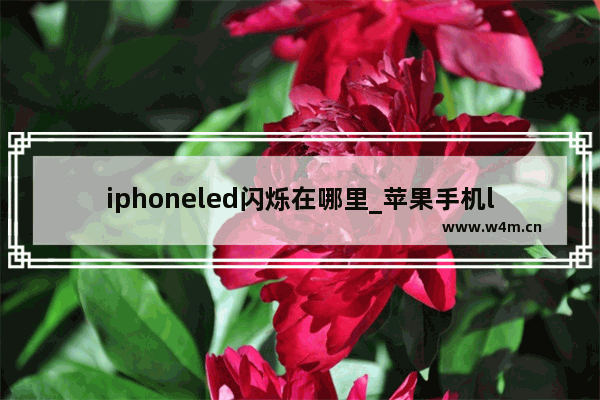 iphoneled闪烁在哪里_苹果手机led闪烁设置在哪里