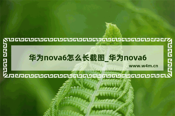 华为nova6怎么长截图_华为nova6长截图怎么截