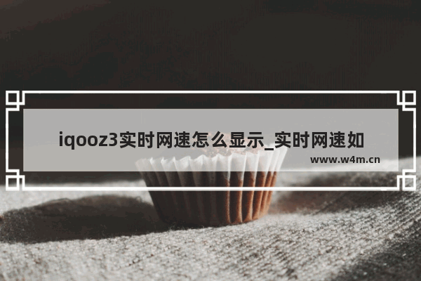 iqooz3实时网速怎么显示_实时网速如何显示