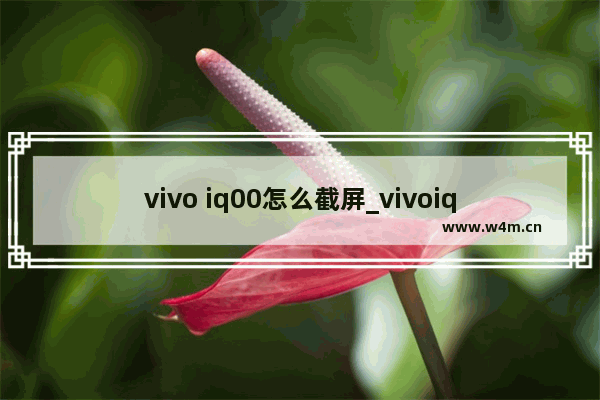 vivo iq00怎么截屏_vivoiq00截屏怎么截