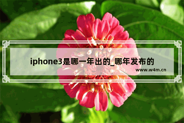 iphone3是哪一年出的_哪年发布的