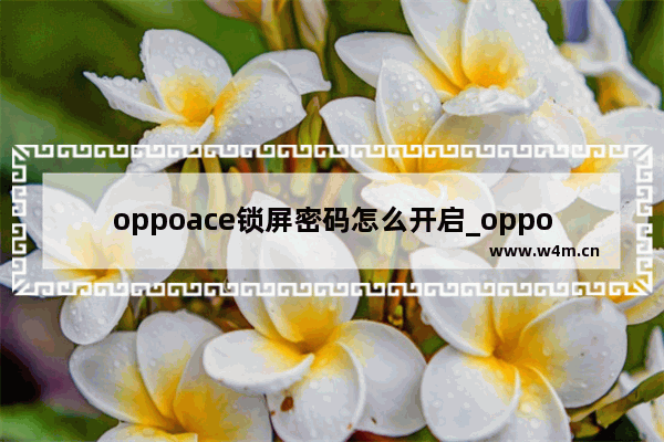 oppoace锁屏密码怎么开启_oppoace怎么设置锁屏密码