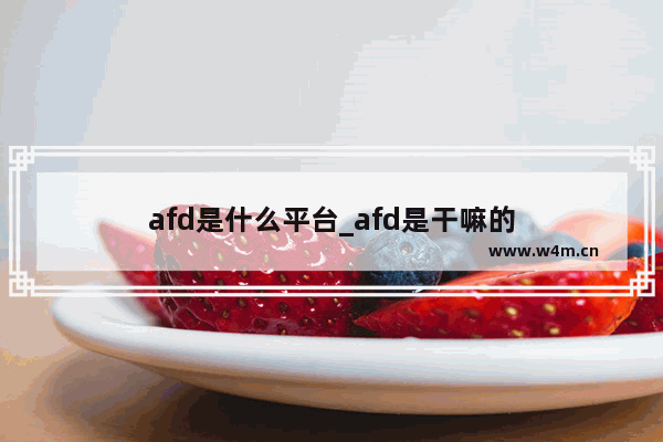 afd是什么平台_afd是干嘛的