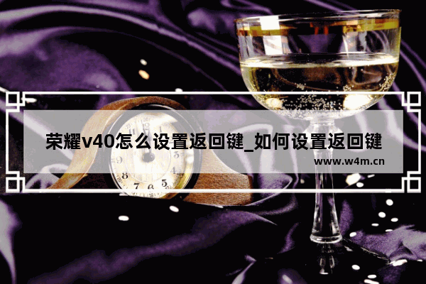 荣耀v40怎么设置返回键_如何设置返回键