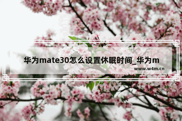 华为mate30怎么设置休眠时间_华为mate30休眠时间如何设置