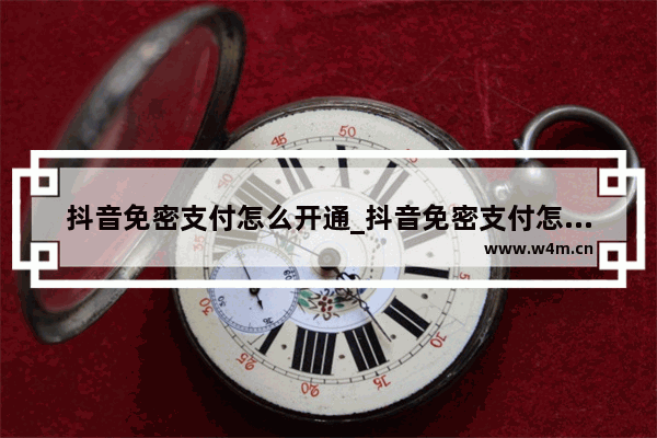 抖音免密支付怎么开通_抖音免密支付怎么开通不了