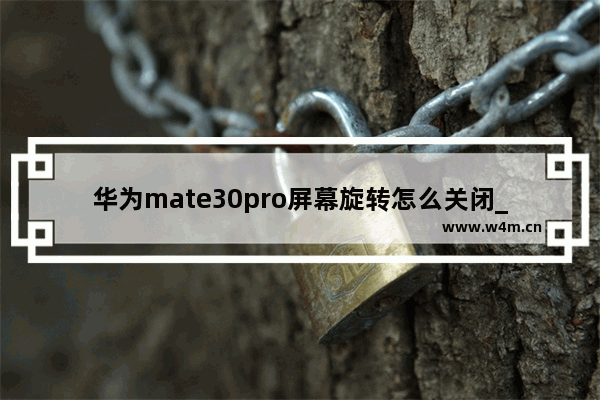 华为mate30pro屏幕旋转怎么关闭_华为mate30pro如何关闭屏幕旋转