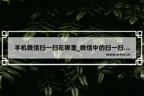 手机微信扫一扫在哪里_微信中的扫一扫在哪里