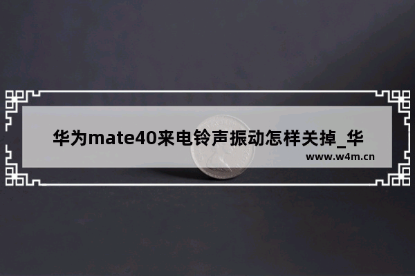 华为mate40来电铃声振动怎样关掉_华为mate40怎么取消铃声振动