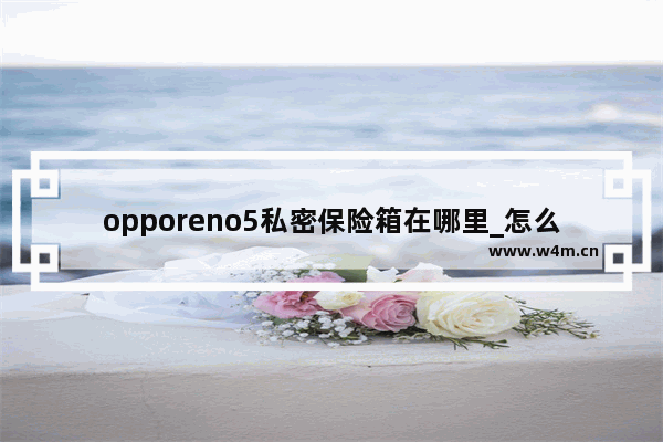 opporeno5私密保险箱在哪里_怎么找